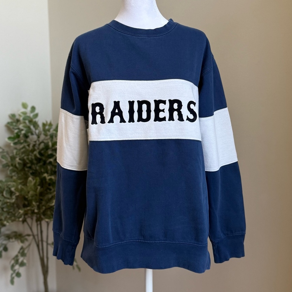 Retro Fan Cloth Raiders Crewneck Sweatshirt